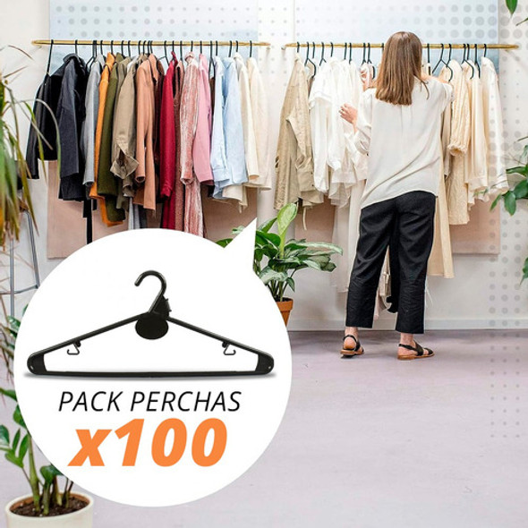 Perchas Plásticas Reforzadas Nuevas X 100 1