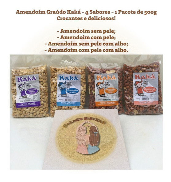 Amendoim Graúdo Kaká - Com Pele Com Alho - 1 Pacote De 500g 0