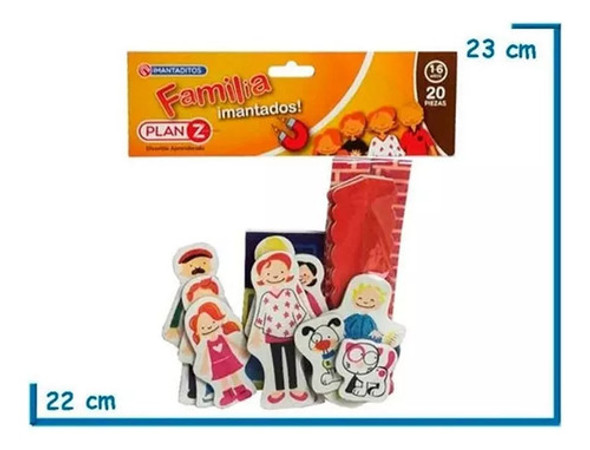 Figuras Imantadas Familia X20 Piezas Con Imánes Plan Z 1