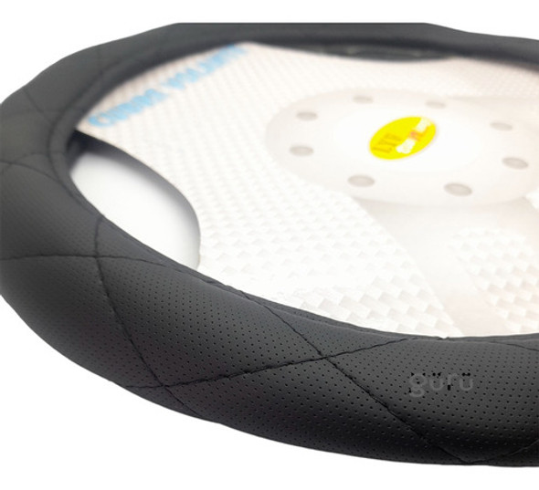 Cubre Volante Con Costura Rombo 38cm Diámetro - Negro 1