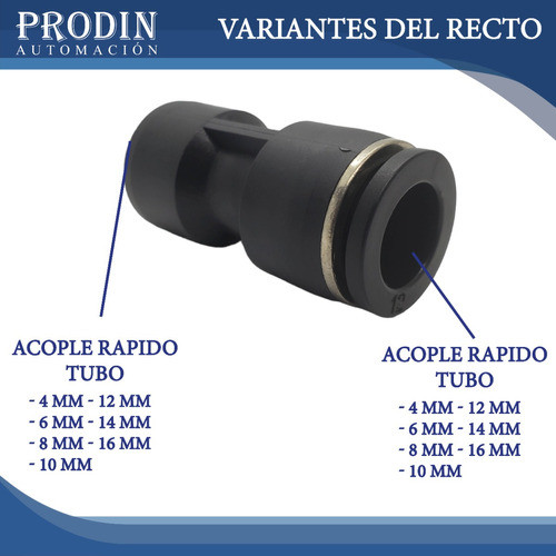 Pack Acople Rápido Neumático Recto Tubo Tubo De 8 Mm X 3 1