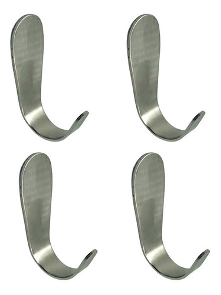 Percha Simple Autoadhesiva 70x25 Mm Baño Acero Inoxidable X4 0