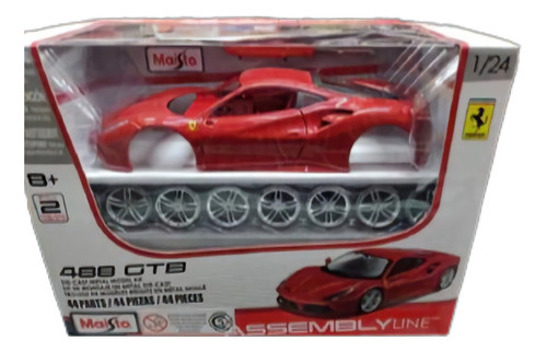 Assembliy Line 1/24 488 Gtb 44 Piezas Metal Model Kit Maisto 0