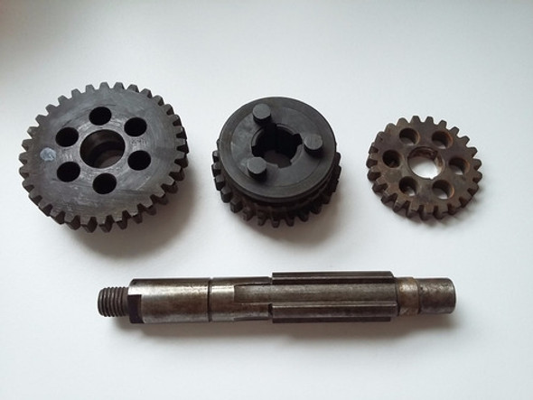 Eje Secundario Tres Engranajes Zanella 48 Bambina Originales 1