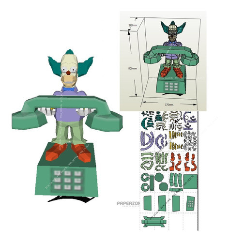 Telefono Krusty 50 X 37  Papercraft 0