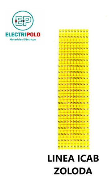 Identificador De Cable Zoloda Icab-01/abc1 P/cable 0,5-1,5mm 1