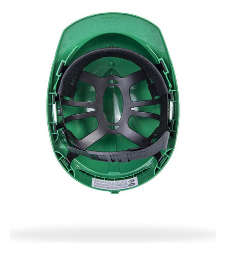 Casco De Trabajo Libus + Arnés Plástico Cremallera Verde 1
