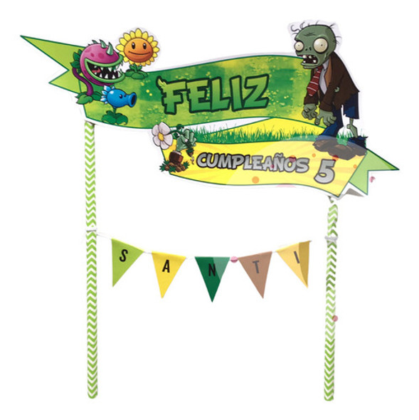Topper Para Torta Plantas Vs Zombies Adorno Para Torta 0 Topper Para Torta Plantas Vs Zombies Adorno Para Torta 0