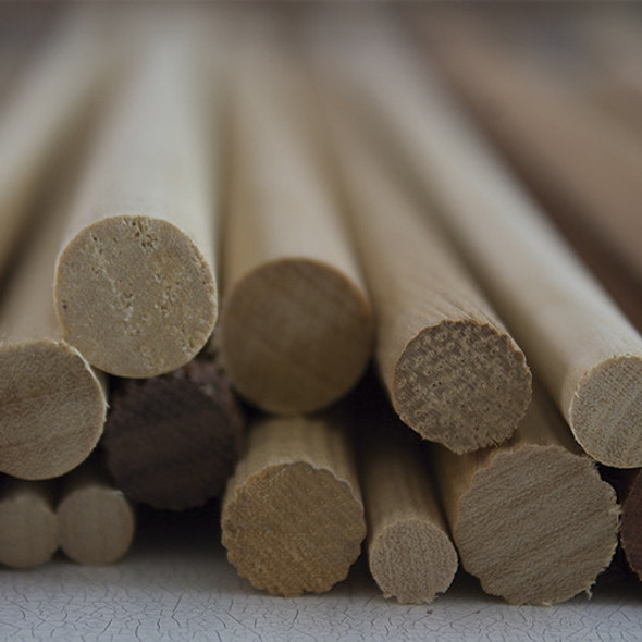 Varillas Madera Lisa Redodas Ø 16mmx1.00 M.guatambu X 5u 1