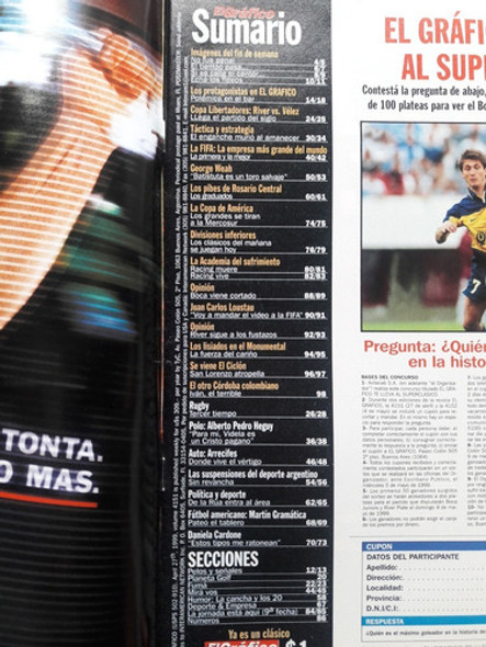 El Gráfico N° 4151 Año 1999 - River Copa - Cardone 1 El Gráfico N° 4151 Año 1999 - River Copa - Cardone 1