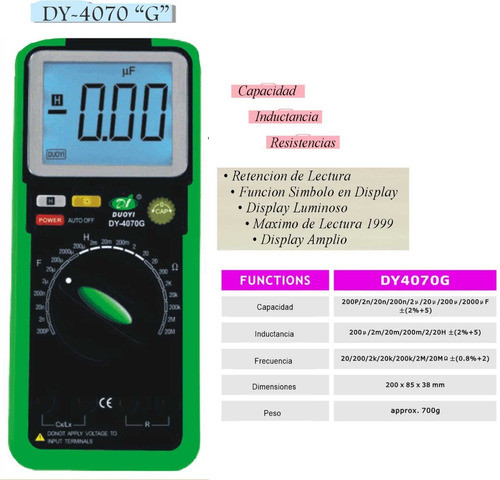 Medidor Lcr  Duoyi   Modelo Dy-4070g 1