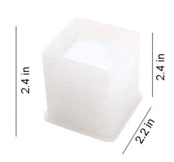 Molde De Silicona Para Resina Lapicero Cuadrado 6cm 1