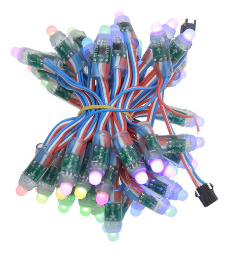 Alitove Ws2811 12mm Difuso Rgb Led Ip68 Dc 5v 50pcs/set 0