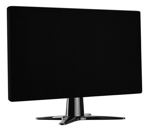 Capa Para Monitor Couro Ecológico Preto Fosco 27  63x35 Cms 0