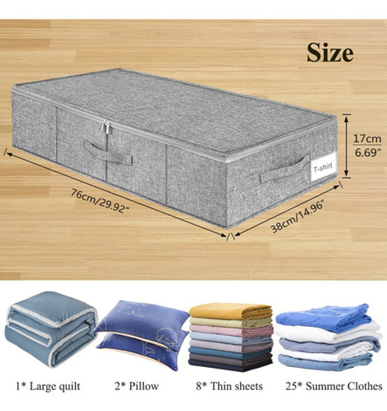 Caja De Almacenamiento Para Ropa Plegable Gris (pack De 1) 1
