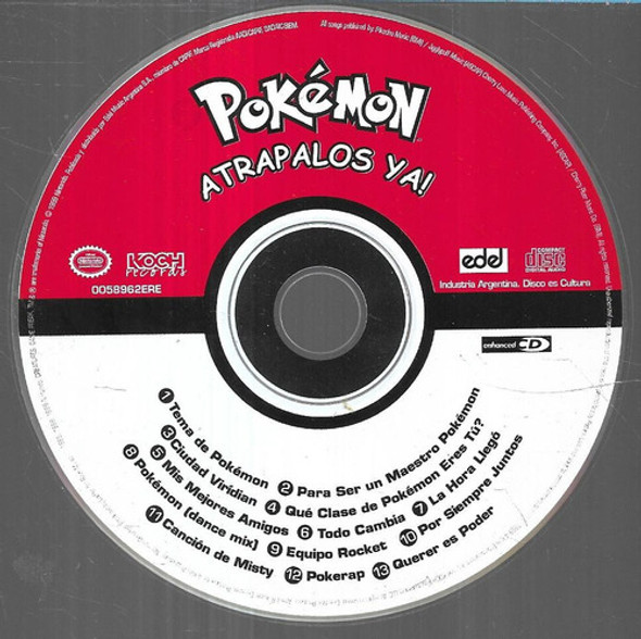 Compilado Artistas Album Pokemon Atrapalos Ya Cd Sin Portada 0