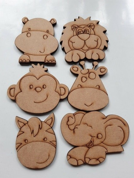 Figuras Animales Selva Cod002 Fibro Fácil 24 Piezas 0