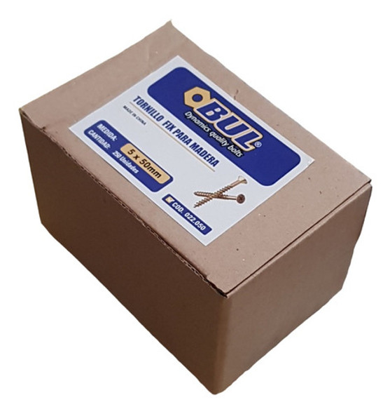 250 Tornillos Fix Para Madera 5 X 50mm Bul 1 250 Tornillos Fix Para Madera 5 X 50mm Bul 1