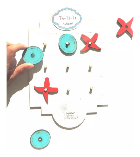 Ta Te Ti Juego De Ingenio Didáctico De Madera Con Encastre 0