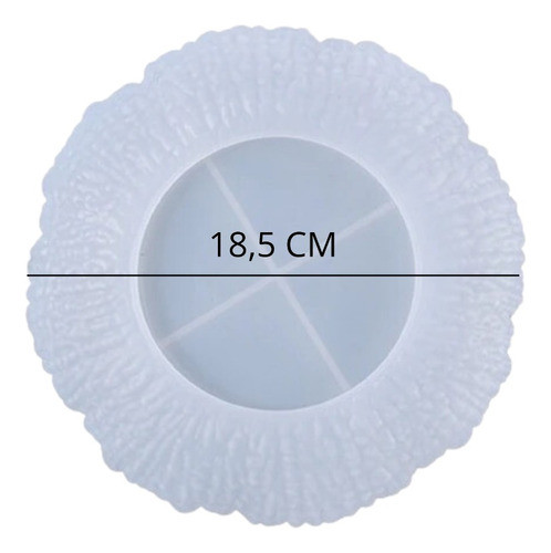 Molde Silicona Plato Bandeja Circular Irregular Rayas 1
