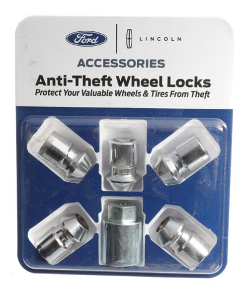 Kit 5 Tuercas Antirrobo Cromadas Ford Ecosport 1 Kit 5 Tuercas Antirrobo Cromadas Ford Ecosport 1