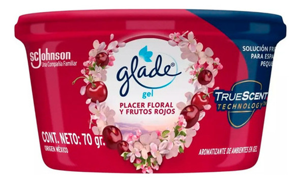 Glade Mini Gel Placer Floral Frutos Rojos Aromatizante 70gr 0 Glade Mini Gel Placer Floral Frutos Rojos Aromatizante 70gr 0