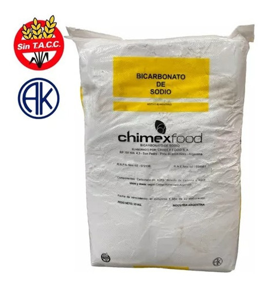 Bicarbonato De Sodio Chimexfood X25 Kgrs 1