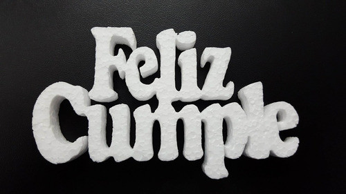 Frase Feliz Cumple Chico Crudo X100 Telgopor 0
