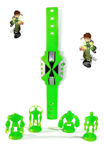 Reloj Pulsera Ben 10 C/ Luces 4 Personajes Efecto De Sonido 0