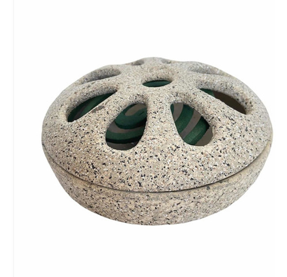 Porta Espiral Mosquito De Ceramica +1 Espiral Color Piedra N 0