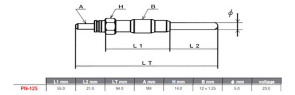 Bujia Precalentamiento Nissan Ed-33 23v Japon X4 Unidades 1