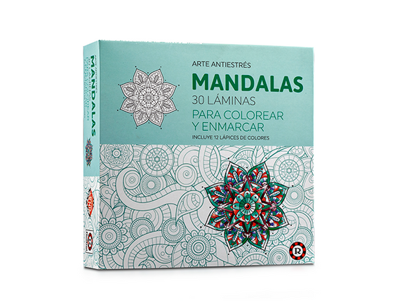 Ruibal | Mandalas Coloring Book | Includes 12 Colored Pencils | Ages 3+