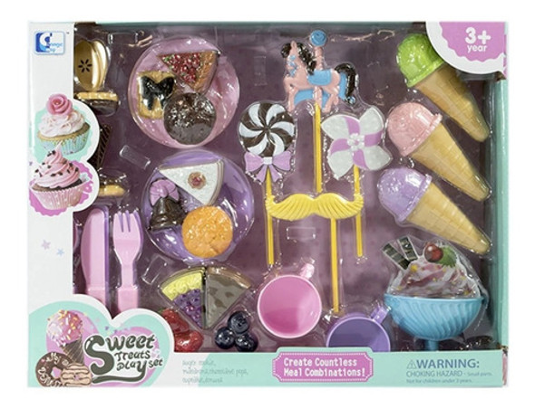 Set De Dulces 38 Pzas Helados Cupcakes Tortas Juguete Juego 0