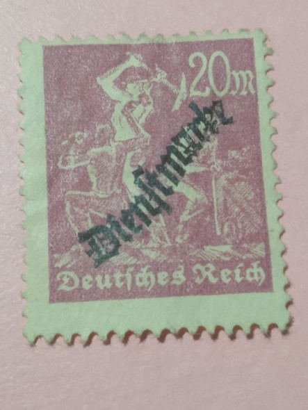 Alemania Reich Servicio Mint 1923 Sobreimpresion Dienftmarke 1 Alemania Reich Servicio Mint 1923 Sobreimpresion Dienftmarke 1