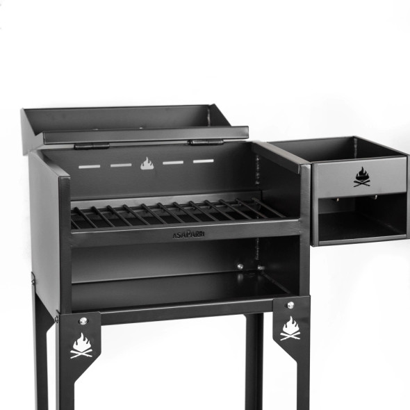 Asaparri Chulenguito Portable Grill with Lid – Compact BBQ Grill for 4-10 People, Heavy-Duty Steel, Ideal for Camping & Tailgating