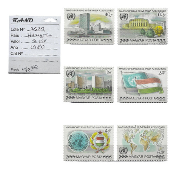 Lote2529 Hungría Serie Completa Año 1980 Mint 0