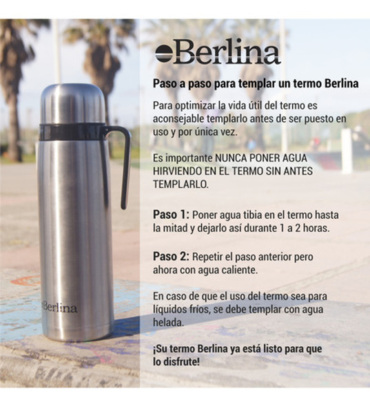 Termo 1.2l Acero Verde Pico Cebador, Base Antideslizante, Be 1