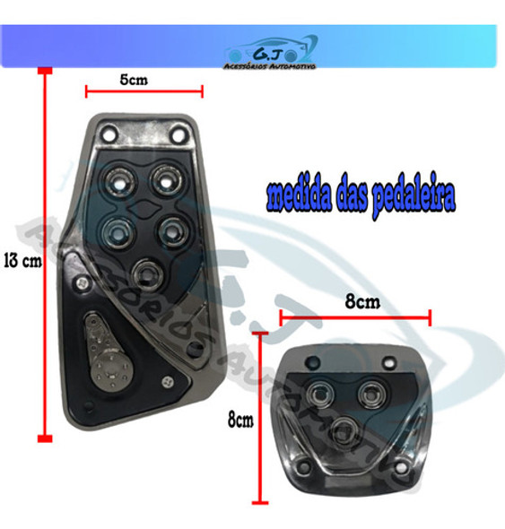 Kit 3 Pedaleira Cor Vermelho Modelo Manual Tr4 2003 1