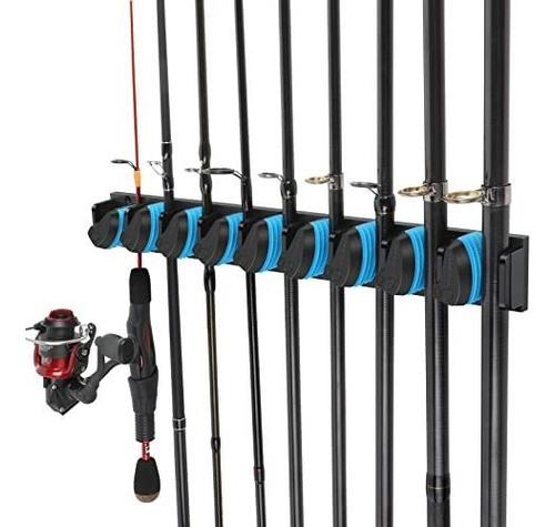 Soporte De Pared Para 9 Cañas De Pescar - Diametros 3 A 19mm 1