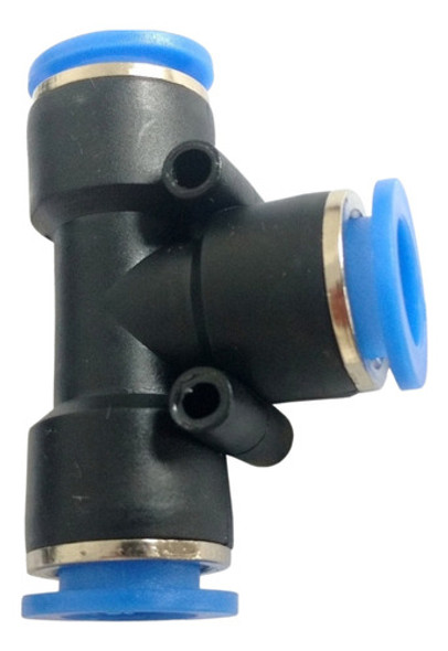 Conexão Pneumática União Em T 12mm ( Tee ) -  Kit 04 Peças 1 Conexão Pneumática União Em T 12mm ( Tee ) -  Kit 04 Peças 1