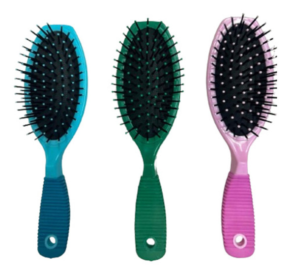 Cepillo Neumatico Grande Mango De Goma Cepillo Peluqueria 0