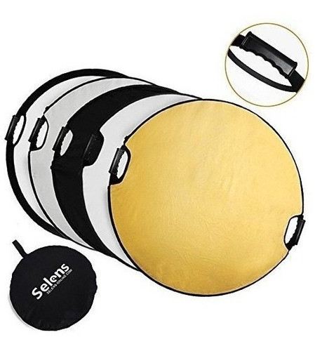 Selens 5 En 1 43 Pulgadas (110 Cm) Mango Portatil Reflector 0