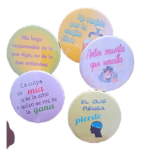 Pins Personalizados De 5,8 Cm Con Frase 0