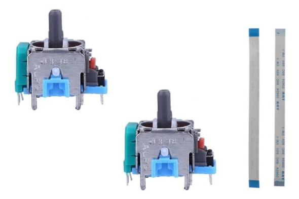 2 Analógicos Direcional Cabo Flat 12 Vias Para Controle Ps4 0