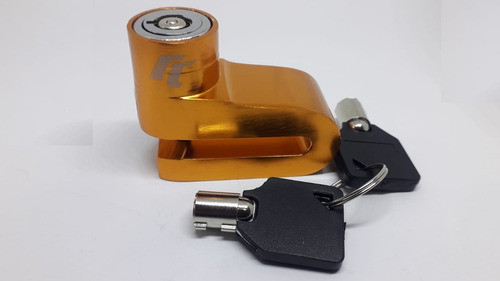Cadeado Trava Para Disco Freio Moto Anti Furto Dourado 0