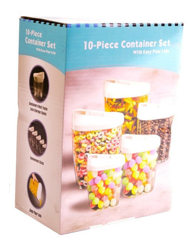 Set De 5 Piezas Recipientes Plástico 0