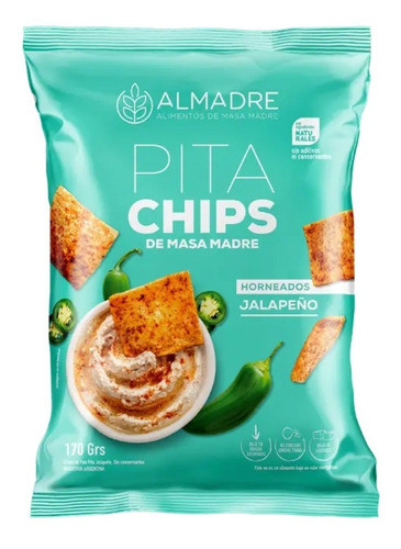 Snack Pita Chips Jalapeño Almadre 170 Grs - 3 Unidades 1