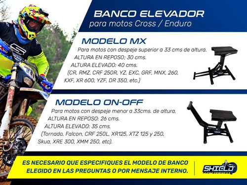 Banco Elevador Motos Enduro / Cross Shield® Premium 1