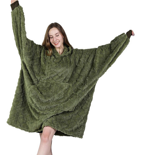 Manta Portátil De Microfibra Mizzeo, Sudadera Con Capucha De 0