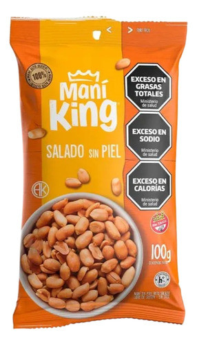 Mani Salado Sin Piel Mani King 100g Kosher Sin Tacc Pack X 5 0